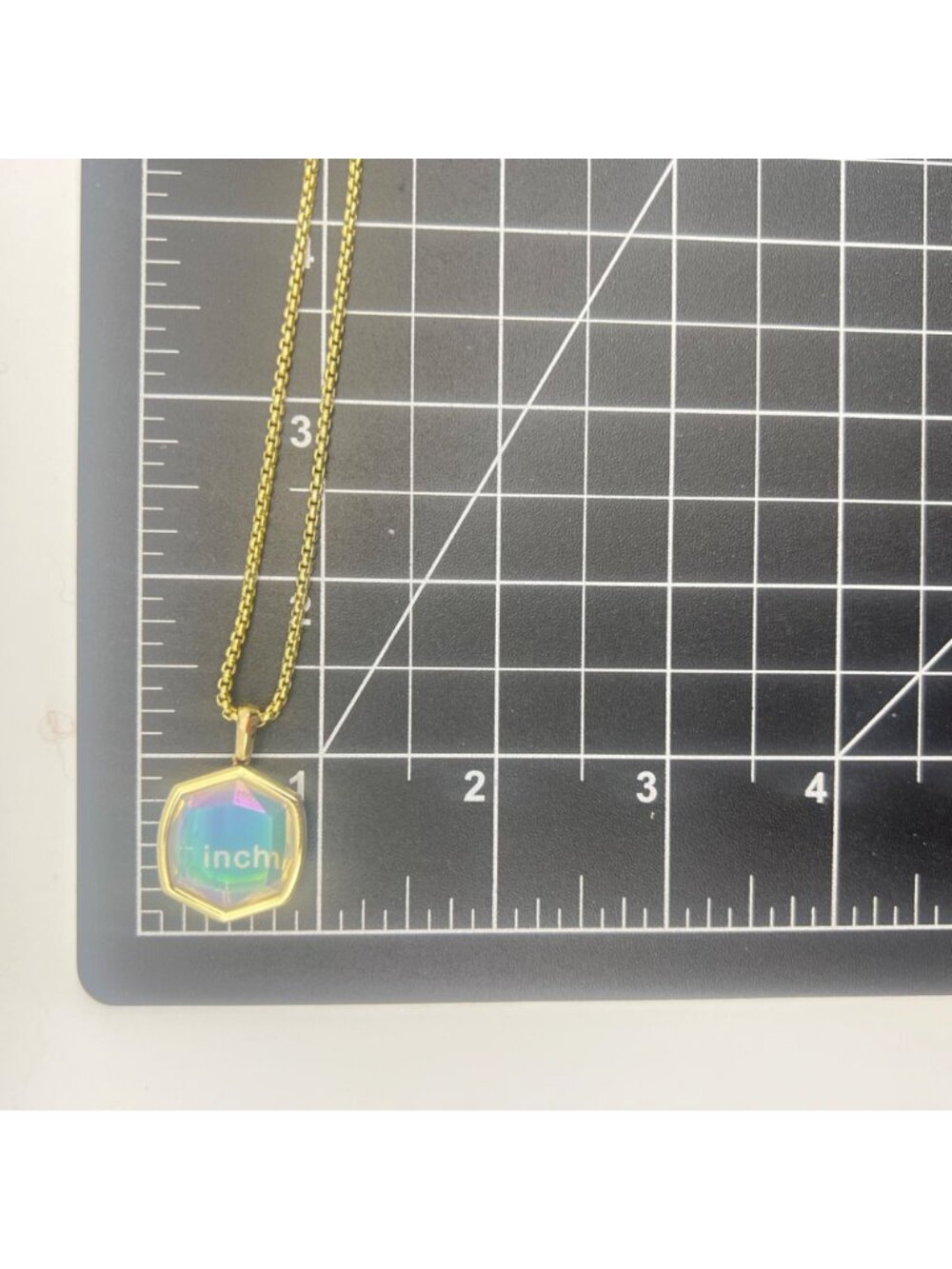 Kendra Scott Gold Iridescent Hexagon Pendant Necklace 28" Adjustable Chain - Picture 8 of 14